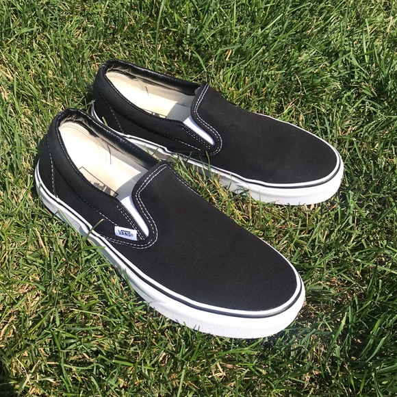 Vans Shoes - Black Slip on Vans Men’s 8.5, Women’s 10